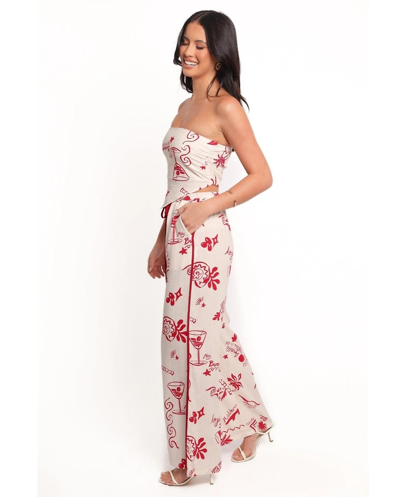 Petal and Pup Women's Malta Pant - Red