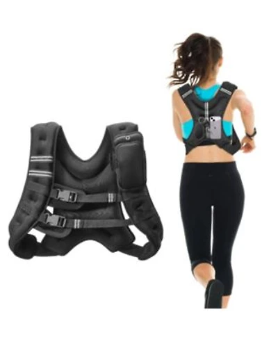 Mecale Weighted Vest 20 Lb Adjustable Training Vest With Reflective Stripe Buckle For Men Women