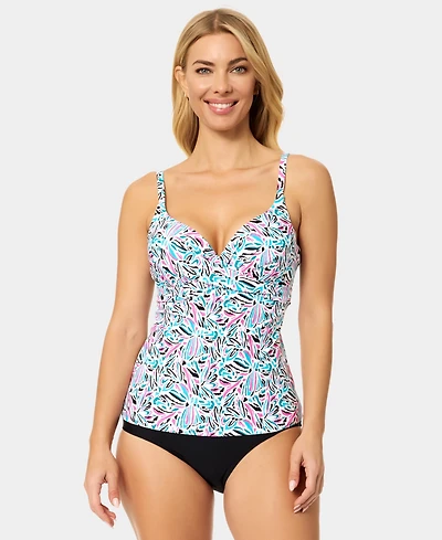 Island Escape Women's Gemini Underwire V-Neck Tankini Top