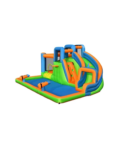 Skonyon Inflatable Water Slide with Dual Climbing Walls and Blower Excluded