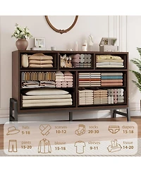 gaomon 52" Wide 7-Drawer Wooden Freestanding Dresser with Storage