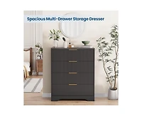 gaomon 5 Drawer Modern Storage Chest of Drawers, Organizer Cabinet Fluted Dresser