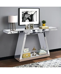 Streamdale Furniture 55.9" Glass Mirror Modern Luxe Console Table