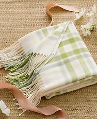 Happycare Textiles Yarn-Dyed Woven Plaid Fringe Throw, 60" x 50"