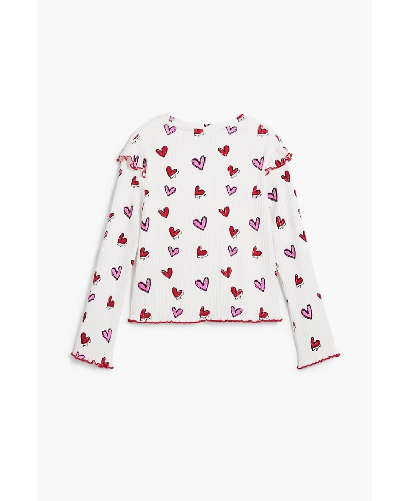 Desigual Girls Girls's Long-sleeve T-shirt with hearts