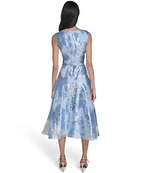 Eliza J Women's Wrap Front V-Neck Midi Dress