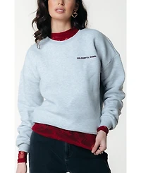 Colourful Rebel Women's Cr Round Flower Dropped Shoulder Sweat