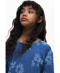Desigual Girls Girls's Denim dress with flowers
