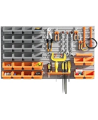 Durhand 44 Piece Wall Mounted Pegboard Tool Organizer Rack Kit,