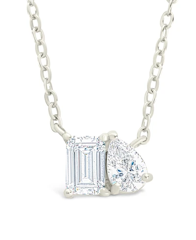 Sterling Forever Guinevere Cz Necklace