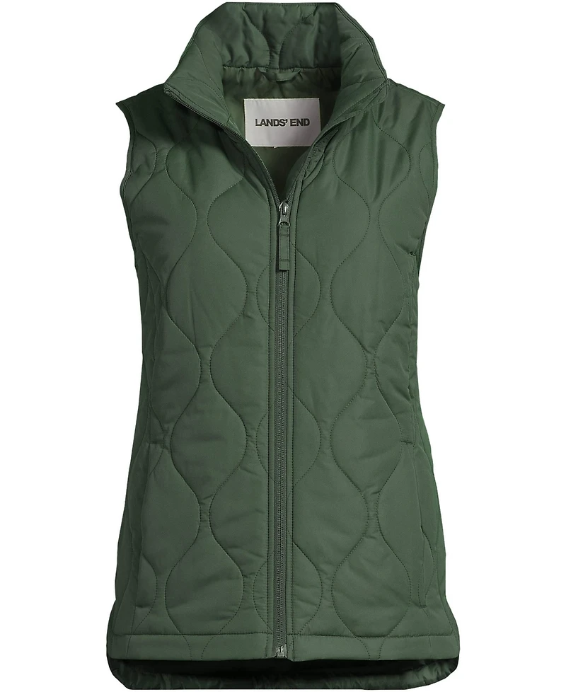 Lands' End Plus FeatherFree Onion Quilted Insulated Vest