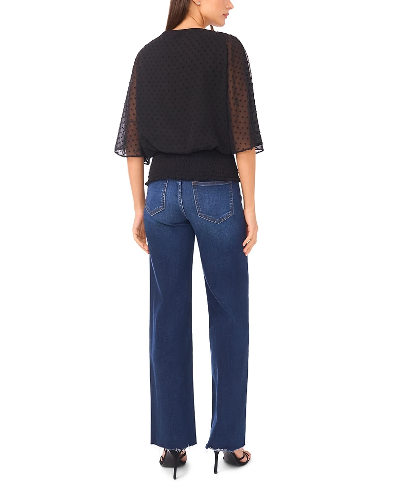 Sam & Jess Women's Smocked-Waist Top