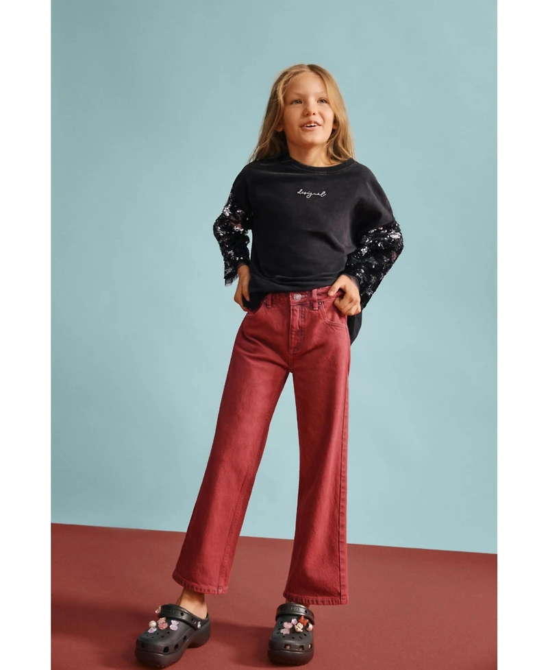 Desigual Girls Girls's 3/4 Sleeve Star T-Shirt