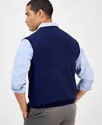 Club Room Men's Solid V-Neck Sweater Vest, Created for Macy's