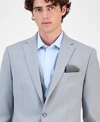 Bar Iii Men's Slim-Fit Wool Sharkskin Suit Jacket, Created for Macy's