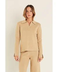 English Factory Women's Collared Knit Sweater