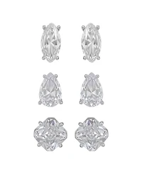 Guess 3-Pc. Cubic Zirconia Trio Stud Earring Set