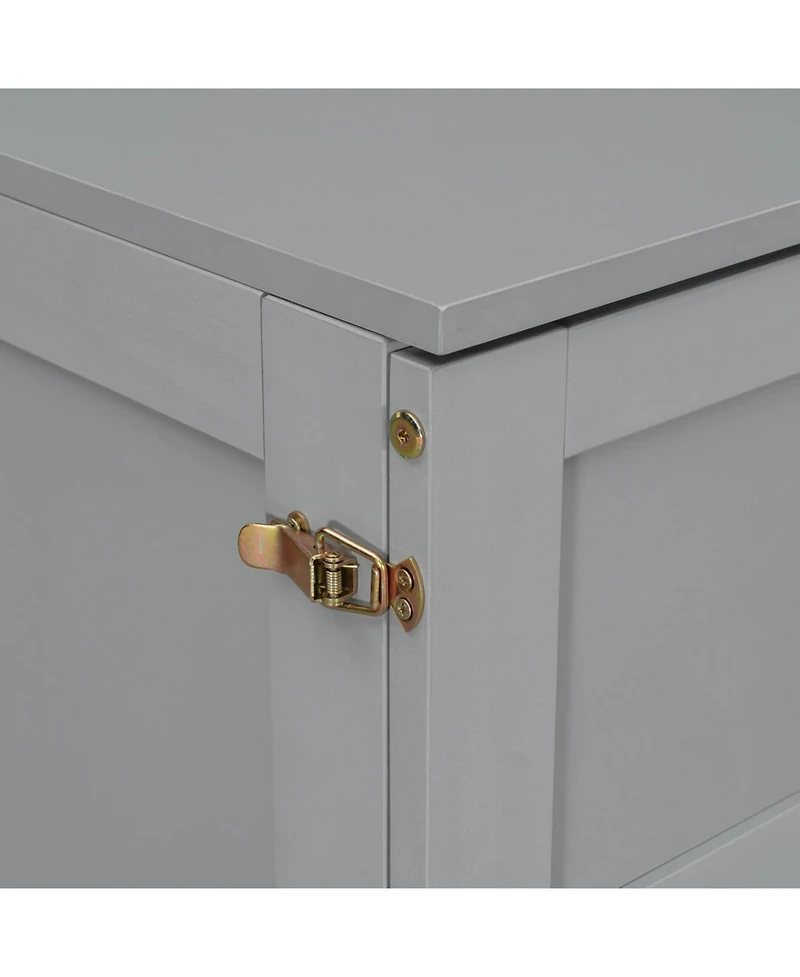 Streamdale Furniture Full Murphy Bed with Large Drawers, Gray