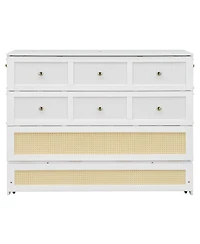 Streamdale Furniture Full Murphy Bed with Large Drawers, Gray