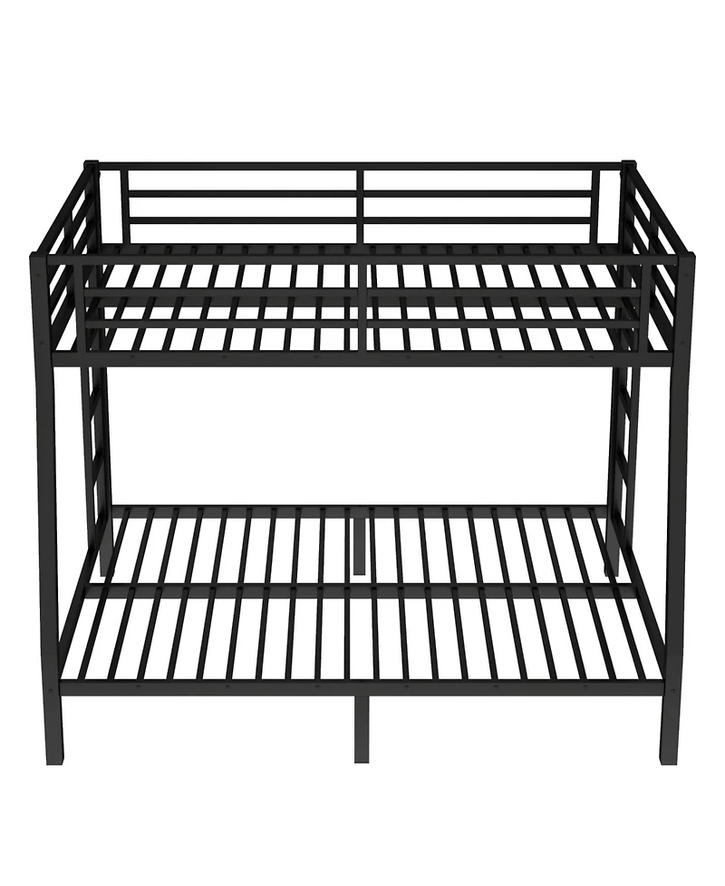 Streamdale Furniture Metal Full Xl over Queen Bunk Bed for Teens/Adults - Space-Saving, Noise Reduced