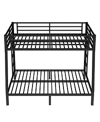 Streamdale Furniture Metal Full Xl over Queen Bunk Bed for Teens/Adults - Space-Saving, Noise Reduced