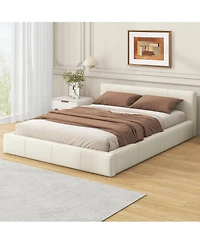 Streamdale Stylish Beige Upholstered Bed The Ideal Choice for Your Bedroom, Full