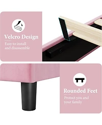 Gaomon Upholstered Bed with Adjustable Headboard, Heavy-Duty Platform Frame, Strong Wood Slats, Noise-Free, No Box Spring Required