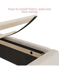 gaomon Twin Size Velvet Bed Frame, Corduroy Upholstered Twin Bed Frames Platform