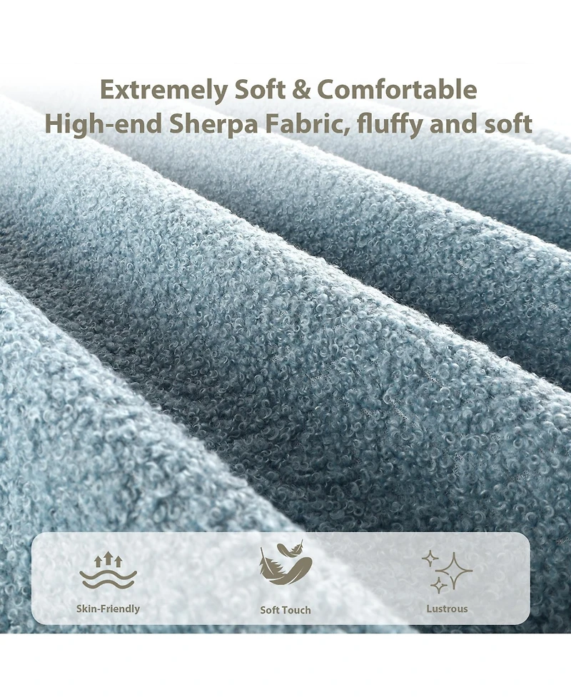 gaomon Bed Frame Velvet Upholstered Headboard Low Profile Platform Bed, Twin