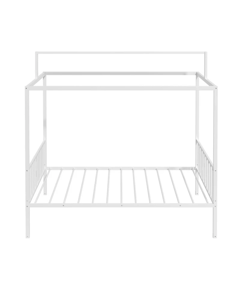 Streamdale Furniture Streamdale Montessori 3-in-1 Convertible Metal Toddler Bed with Canopy, Twin, Black