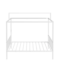 Streamdale Furniture Streamdale Montessori 3-in-1 Convertible Metal Toddler Bed with Canopy, Twin, Black