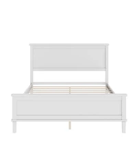 Streamdale Furniture Mid-Century Platform Bed with Headboard and Slat Support, Full