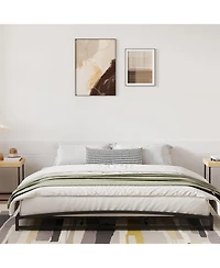 gaomon King Size 6 Inch Metal Platform Bed Frame Heavy Duty Slats Underbed Storage Noise-Free Non-Slip Black