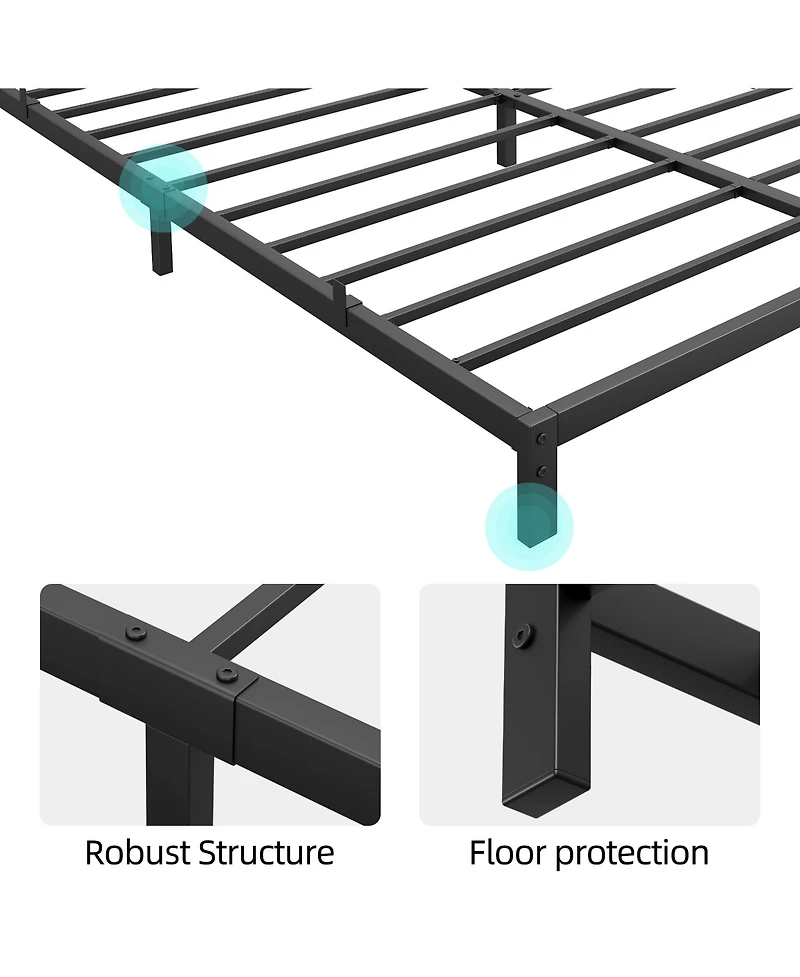 gaomon Twin Metal Bed Frame for Kids Safe Rounded Corners Design Enhanced Protection