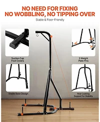 Mecale Punching Bag Stand, Heavy-Duty Freestanding Boxing Stand for Home Gym, Supports Punching Bags Up to 140 lb