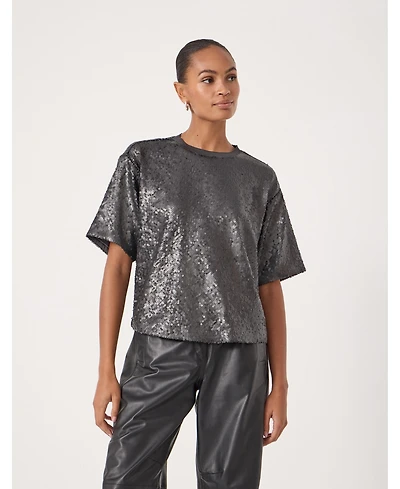 Hush Women's Holly Matte Sequin T-Shirt