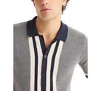 Nautica Men's Jacquard Short-Sleeve Sweater Shirt