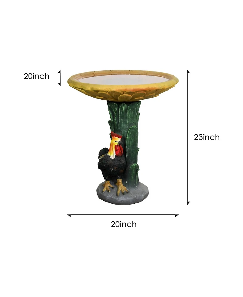 Sunjet 23" H Outdoor Concrete Bird Bath