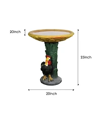 Sunjet 23" H Outdoor Concrete Bird Bath