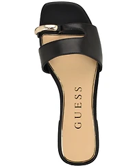 Guess Women's Tablita Embellished Toe Flat Slip-On Sandal