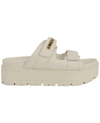 Guess Womens Faxon Platform Lug Sole Footbed Sandals