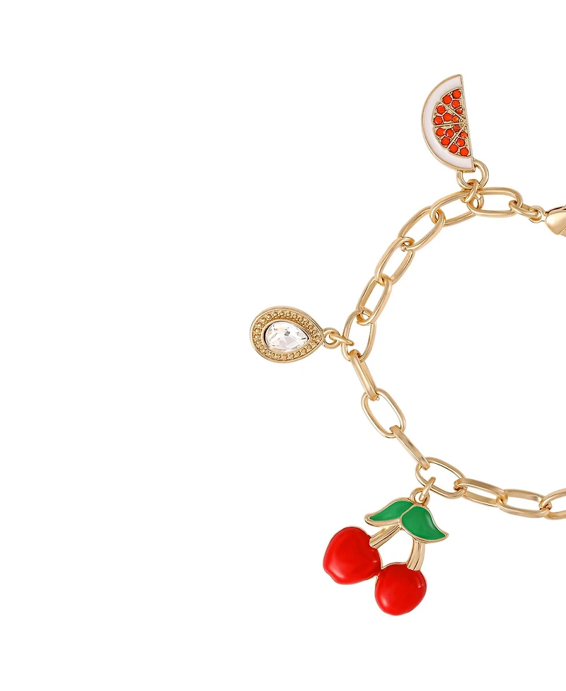Juicy Couture Cherry & Fruit Charm Bracelet