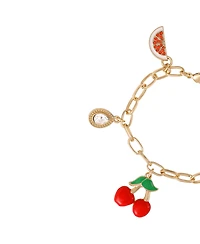 Juicy Couture Cherry & Fruit Charm Bracelet