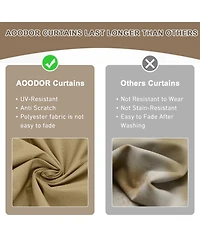 Aoodor 4-Panel Gazebo Replacement Curtains with Double Zipper
