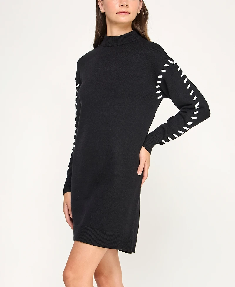 Bcx Juniors' Relaxed Crewneck Sweater Dress