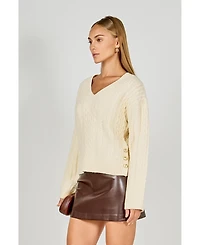 endless rose Women's Cable Knit Sweater