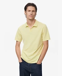 Mango Men's Cotton Pique Polo Shirt