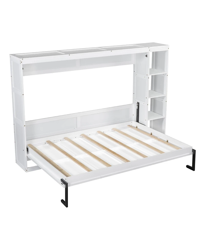 Streamdale Furniture Full Size Murphy Bed with Bookshelf