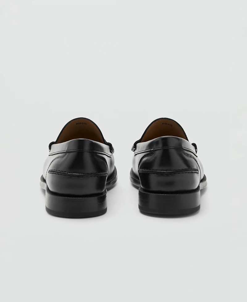 Mango Men's Aged-Leather Loafers