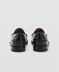 Mango Men's Aged-Leather Loafers